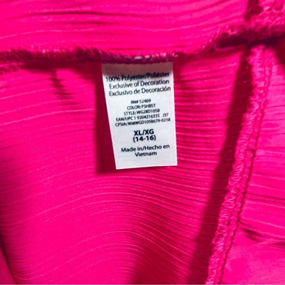 Wonder nation Pink Embroidered Girls Dress size XL 14-16 - Picture 6 of 8